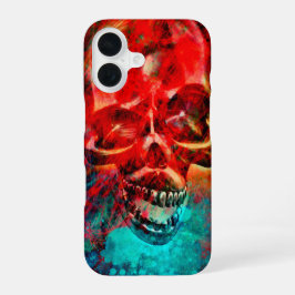 Colorful skull iPhone 16 hülle