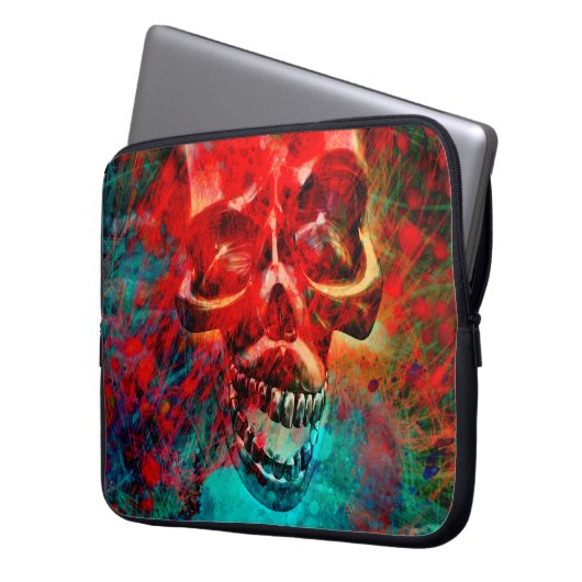 Colorful skull laptopschutzhülle (Vorderseite Links)