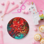 Colorful skull pappteller (Party)