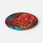 Colorful skull pappteller (Schrägansicht)