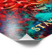 Colorful skull. Stay Spooky  Fotodruck (Ecke)