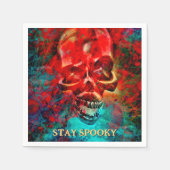 Colorful skull. Stay Spooky Serviette (Vorderseite)