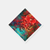Colorful skull. Stay Spooky Serviette (Ecke)