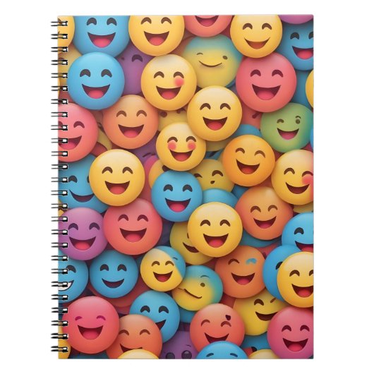 Colorful Smile Emoji Notizblock (Vorderseite)