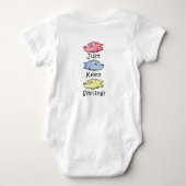 Colorful Smiling Fish Baby bodysuit Baby Strampler (Rückseite)