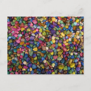 Colorful Smooth and Shiny Pebbles Rocks Postkarte