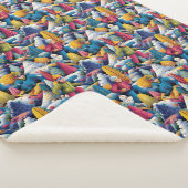 Colorful Snow Skiers Collage Sherpadecke (3/4)