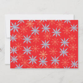 Colorful Snowflake Pattern Christmas Party Invitat Einladung