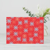 Colorful Snowflake Pattern Christmas Party Invitat Einladung (Stehend Vorderseite)
