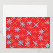 Colorful Snowflake Pattern Christmas Party Invitat Einladung (Vorne/Hinten)