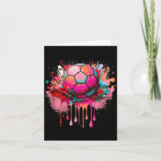 Colorful Soccer Ball Shirt Graphic Sports Art Karte