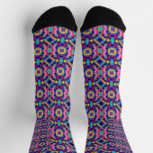 Colorful socks featuring an intricate geometric  socken (Oben)