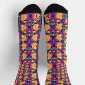 Colorful socks with vibrant abstract patterns  socken (Oben)