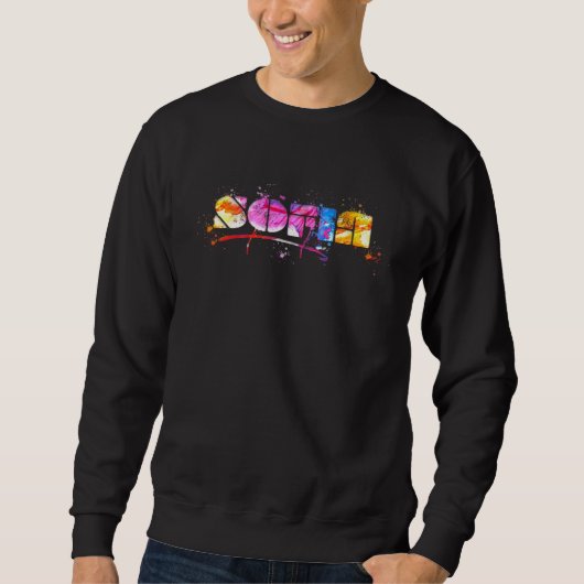 Colorful Sofia Lettering Watercolor Sofia Sweatshirt (Vorderseite)
