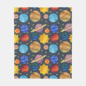Colorful Solar System Fleecedecke (Vorderseite)
