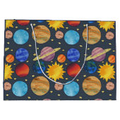 Colorful Solar System Große Geschenktüte (Rückseite)