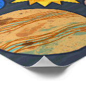 Colorful Solar System Poster (Ecke)