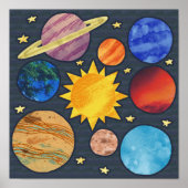 Colorful Solar System Poster (Vorne)