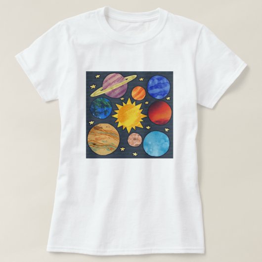 Colorful Solar System T-Shirt (Design vorne)