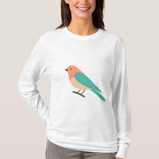 Colorful Songbird Art Tee for Women  (Vorderseite)