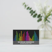 Colorful Sound Bar Equalizer | Lederuntergrund Visitenkarte (Stehend Vorderseite)