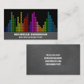 Colorful Sound Bar Equalizer | Lederuntergrund Visitenkarte (Vorne/Hinten)
