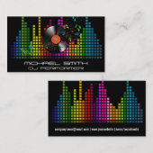 Colorful Sound Bar Equalizer | Musiknoten Visitenkarte (Vorne/Hinten)