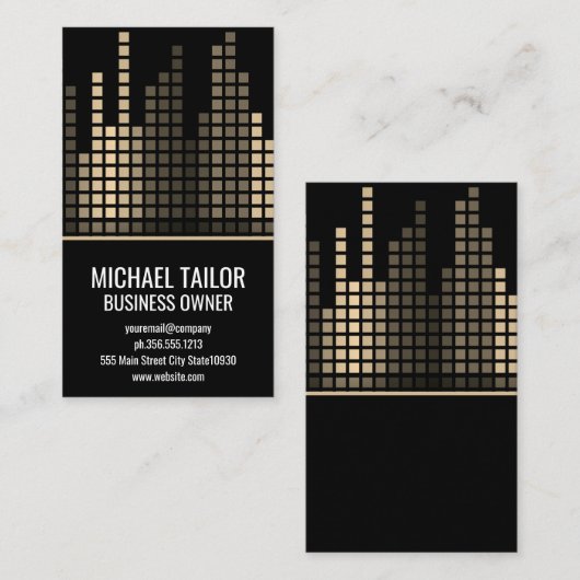 Colorful Sound Bar Equalizer Visitenkarte (Vorne/Hinten)