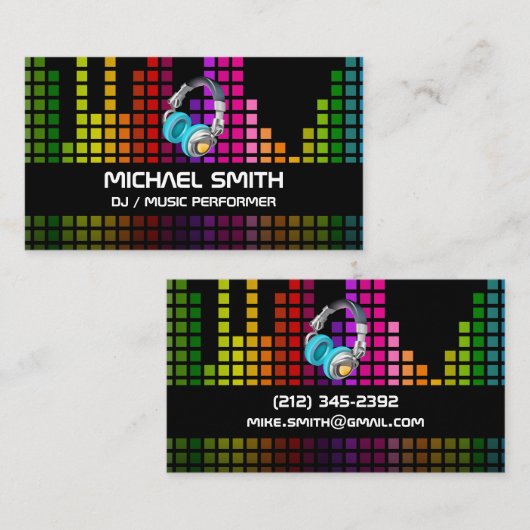 Colorful Sound Bar Equalizer Visitenkarte (Vorne/Hinten)