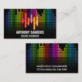 Colorful Sound Equalizer | Musik Visitenkarte (Vorne/Hinten)