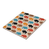 Colorful Southwestern Buffalo Muster Fliese (Seite)
