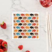 Colorful Southwestern Buffalo Muster Serviette (Beispiel)
