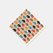 Colorful Southwestern Buffalo Muster Serviette (Ecke)
