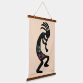 Colorful Southwestern Kokopelli Wandteppich Mit Holzrahmen (Gewinkelt)