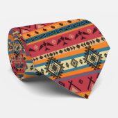 Colorful Southwestern Native American Pattern Krawatte (Gerollt)