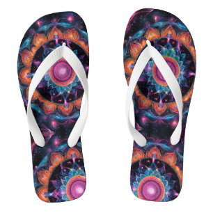 Colorful Space Mandala Badesandalen