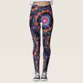 Colorful Space Mandala Leggings (Vorderseite)
