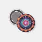 Colorful Space Mandala Magnet (Vorderseite/Rückseite)