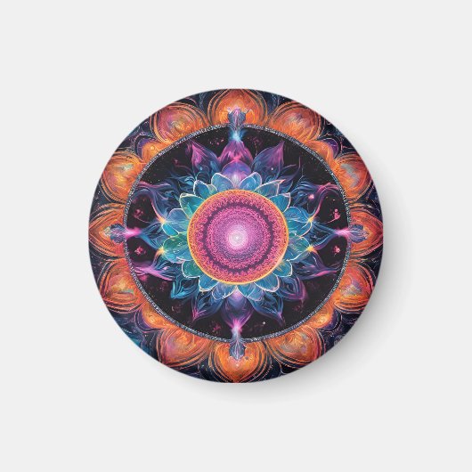 Colorful Space Mandala Magnet (Vorne)