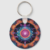 Colorful Space Mandala Schlüsselanhänger (Vorderseite)