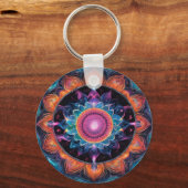Colorful Space Mandala Schlüsselanhänger (Rückseite)