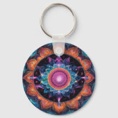 Colorful Space Mandala Schlüsselanhänger (Rückseite)