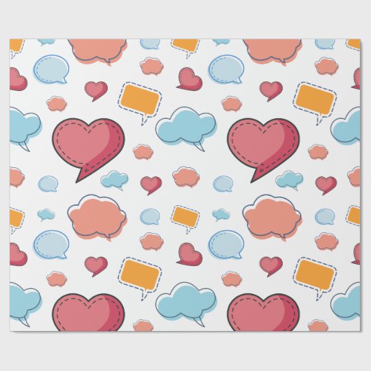Colorful speech bubbles seamless pattern geschenkpapier (Flach)