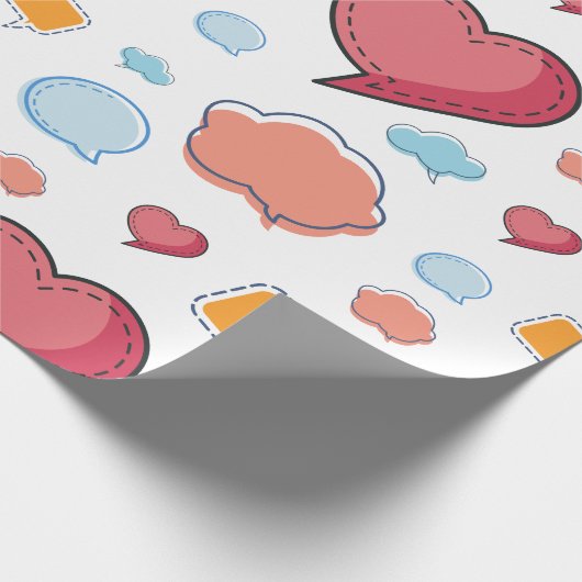 Colorful speech bubbles seamless pattern geschenkpapier (Ecke)
