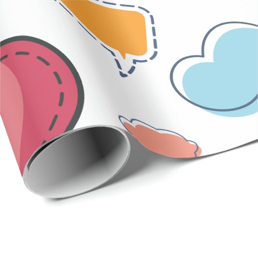 Colorful speech bubbles seamless pattern geschenkpapier (Rolleneckpunkt)