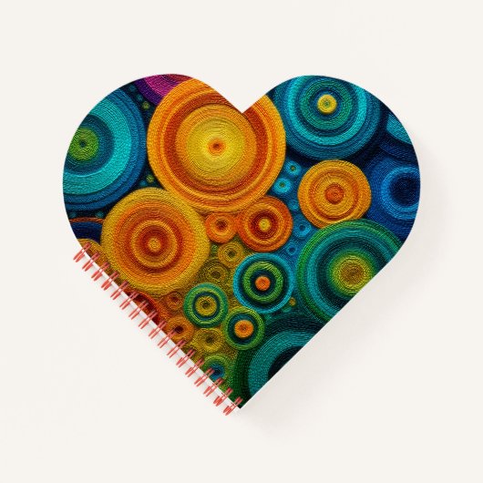Colorful Spiral Abstract Pattern Geometric Swirl Notizblock (Vorderseite)