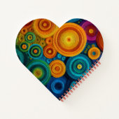 Colorful Spiral Abstract Pattern Geometric Swirl Notizblock (Rückseite)