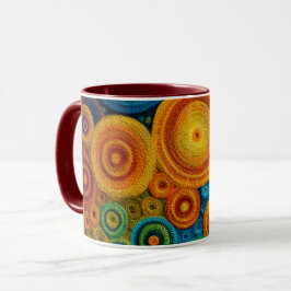 Colorful Spiral Abstract Pattern Geometric Swirl Tasse