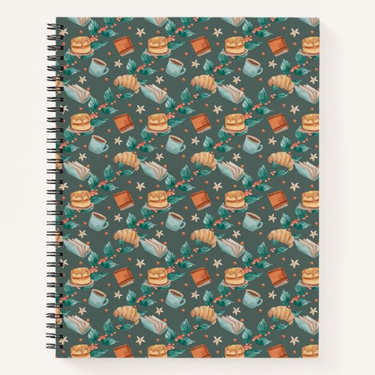 Colorful spiral notebook with a whimsical pattern notizblock (Vorderseite)