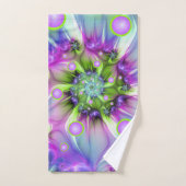 Colorful Spiral Round Shapes Abstract Fractal Art Badhandtuch Set (Handtuch)